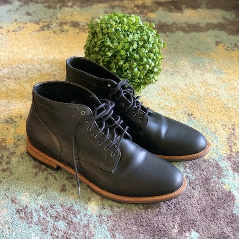 Warfield & Grand Black Leather Boots